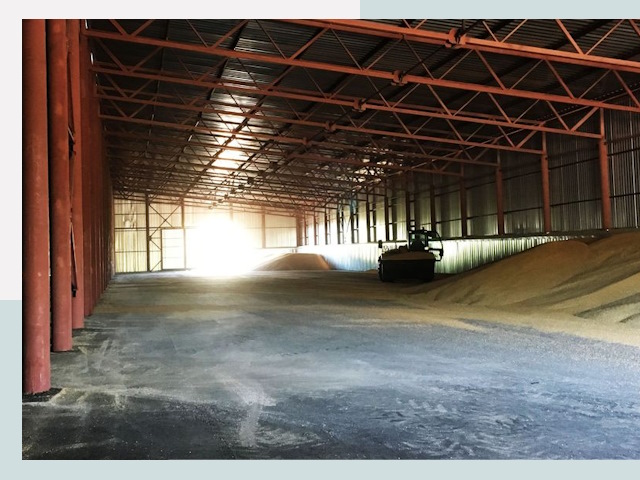 Строительство зернохранилищ в Киселевске