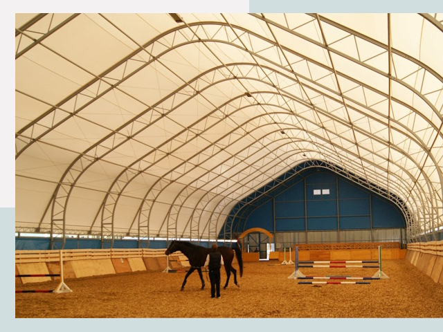 Строительство конных манежей в Киселевске