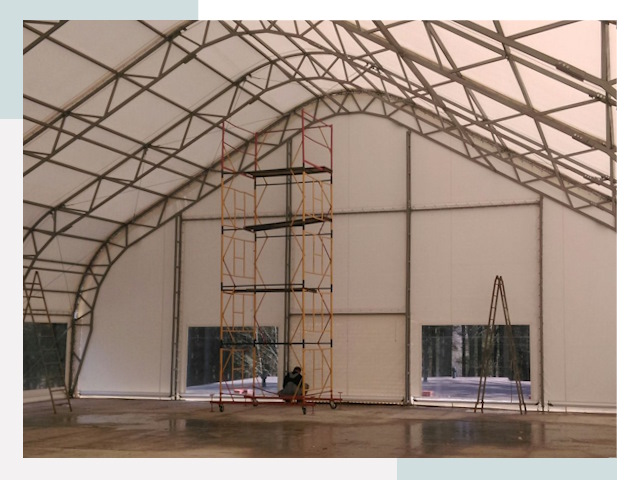 Шатровые ангары в Киселевске