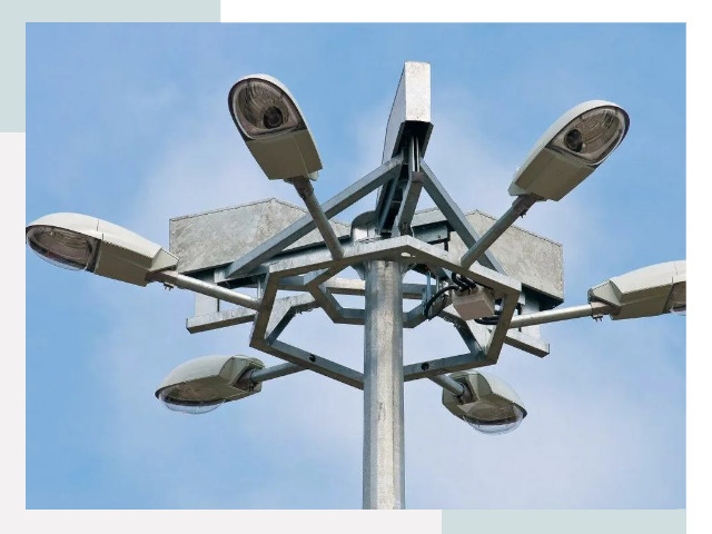 Монтаж осветительных мачт в Киселевске