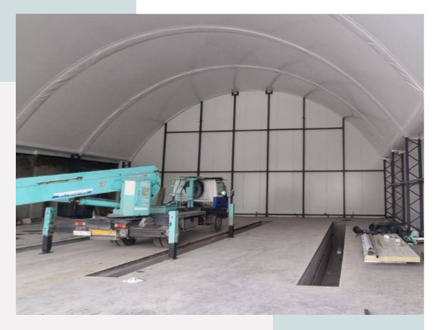 Внутреннее оснащение ангаров в Киселевске