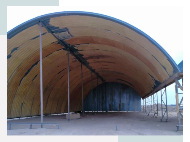 Реконструкция ангаров в Киселевске