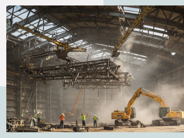 Демонтаж ангаров в Киселевске от 617 руб. за м²