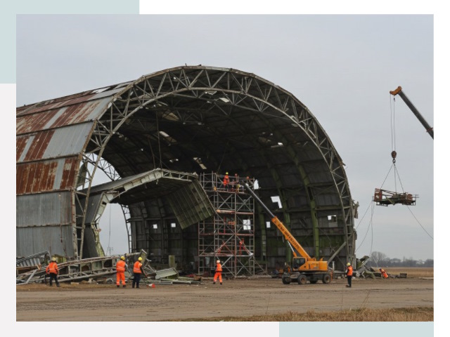 Демонтаж ангаров в Киселевске