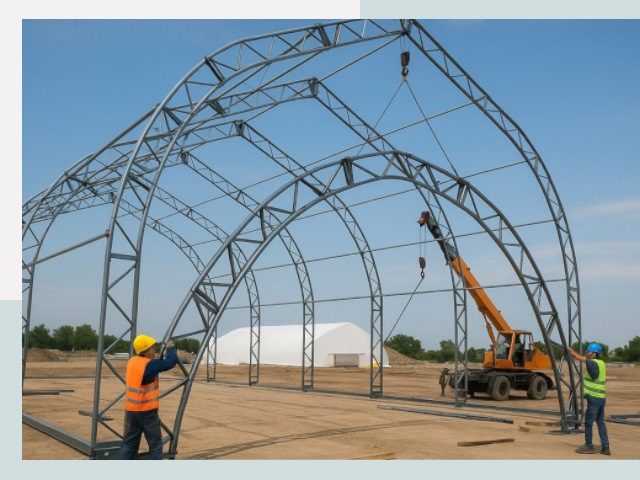 Монтаж ангаров в Киселевске от 617 руб. - Надежно и быстро